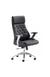 Regal Black Leather & Chrome Modern Office Chair