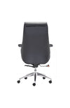 Regal Black Leather & Chrome Modern Office Chair