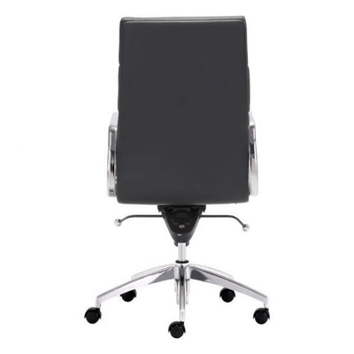 Timeless High-Back Black Leatherette Office Chair