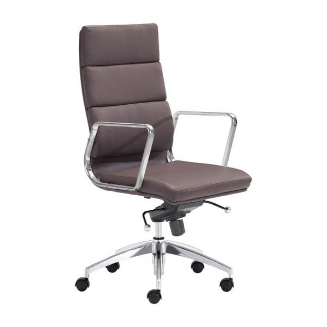 Timeless High-Back Espresso Leatherette Office Chair