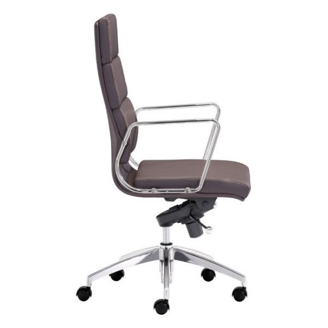 Timeless High-Back Espresso Leatherette Office Chair