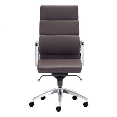 Timeless High-Back Espresso Leatherette Office Chair
