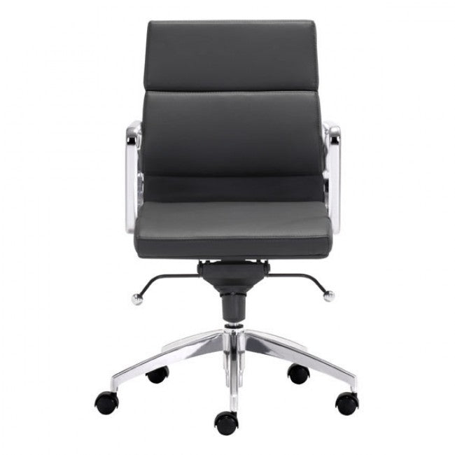 Timeless Low-Back Black Leatherette Office Chair