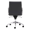 Timeless Low-Back Black Leatherette Office Chair