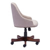 Powerful High-Back Executive Office Chair in Cream Leatherette