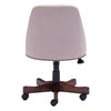 Powerful High-Back Executive Office Chair in Cream Leatherette