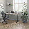 60" Bark Gray Office Desk with Electric Height Adjustment