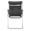 Ergonomic Black Chromed Steel Guest or Conference Chair (Set of 2)