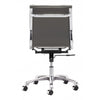 Rolling Mid-Back Office Chair in Charcoal Gray Leatherette