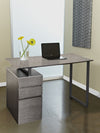 48" Modern Gray Desk with Integrated Drawers