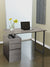 48" Modern Gray Desk with Integrated Drawers
