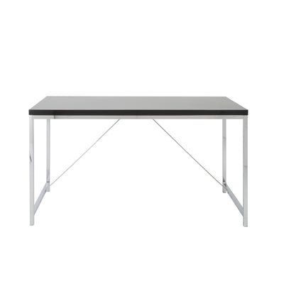 54" Industrial Desk in Black and Chrome