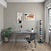 54" Industrial Desk in Black and Chrome
