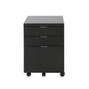 Black Lacquer 3-Drawer Office Filing Cabinet