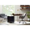 Black Lacquer 3-Drawer Office Filing Cabinet