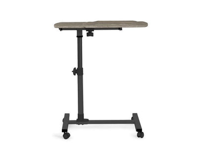Efficient Gray Reading Table w/ Wheels