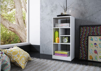 Medium-Sized White Bookcase in Sleek & Clean Style