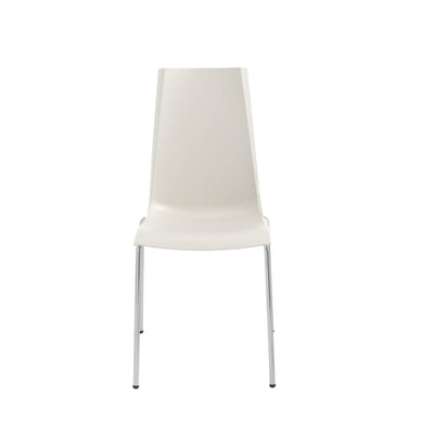 White Guest or Conference Chair with Chrome base (set of 4)