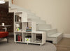 Sophisticated White Bookshelf w/ Square Cubbies
