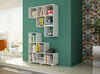 Sophisticated White Bookshelf w/ Square Cubbies