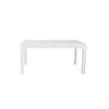 63" White Executive Office Desk with High Gloss Lacquer