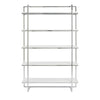 5-Shelf Exposed Steel Office Bookcase in White