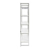 5-Shelf Exposed Steel Office Bookcase in White