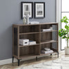 52" Rustic Gray Short Bookcase/Credenza with Mesh Sides