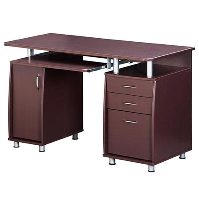 Modern Double Pedestal Desk with CPU Cabinet