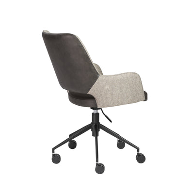 Light Gray Fabric & Dark Gray Leatherette Tilting Office Chair