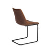 Brown Leatherette Guest or Conference Chairs with Baseball Stitching (Set of 2)