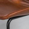 Brown Leatherette Guest or Conference Chairs with Baseball Stitching (Set of 2)