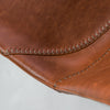 Brown Leatherette Guest or Conference Chairs with Baseball Stitching (Set of 2)
