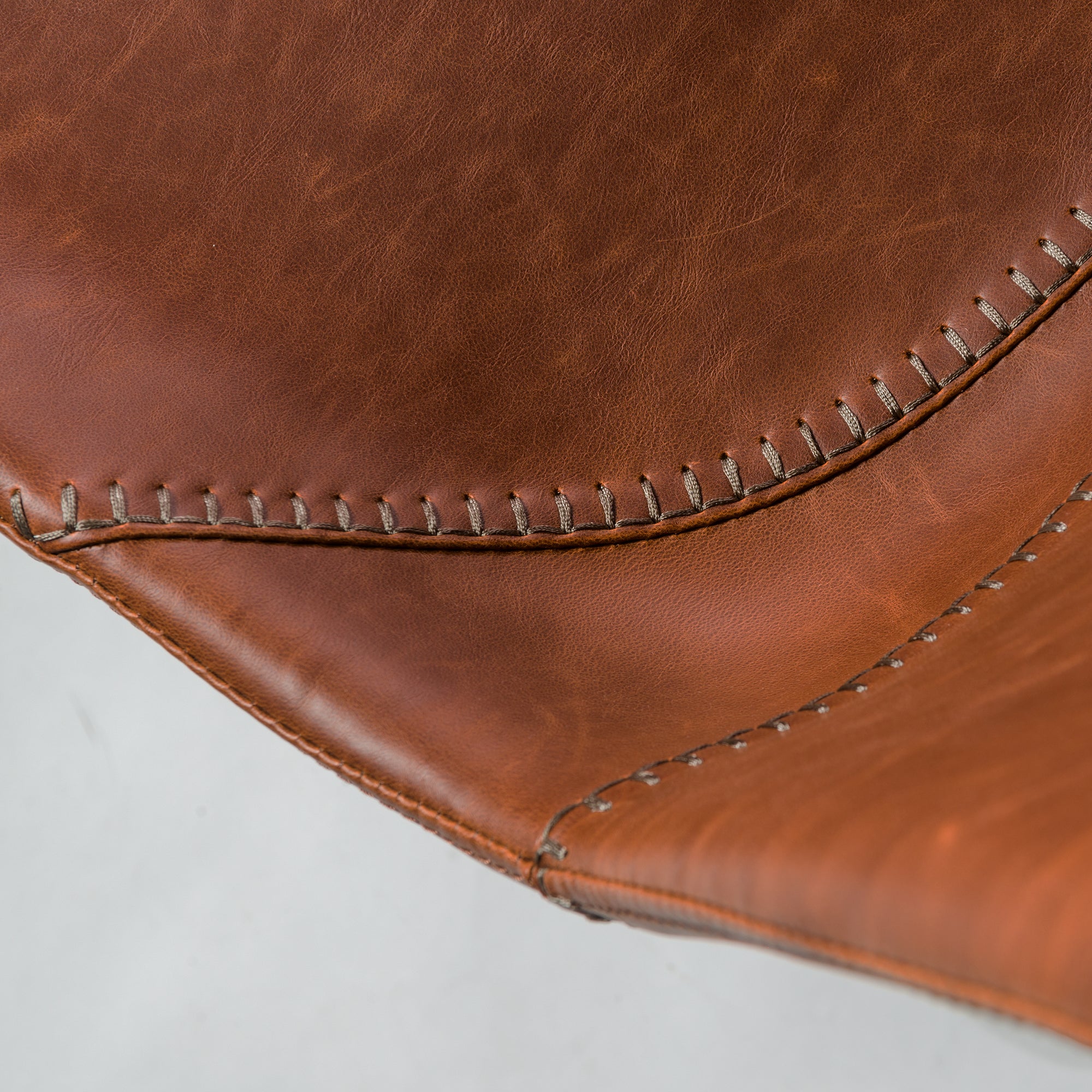 Brown Leatherette Guest or Conference Chairs with Baseball Stitching (Set of 2)