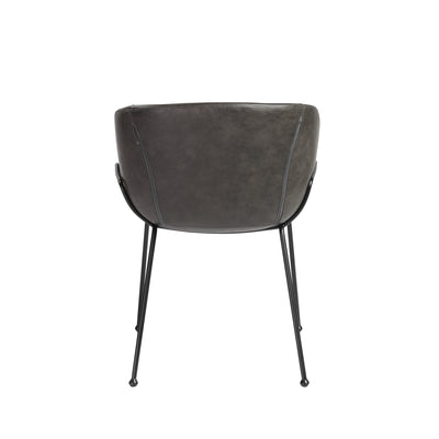 Low-Back Gray Leatherette Guest or Conference Chair (Set of 2)
