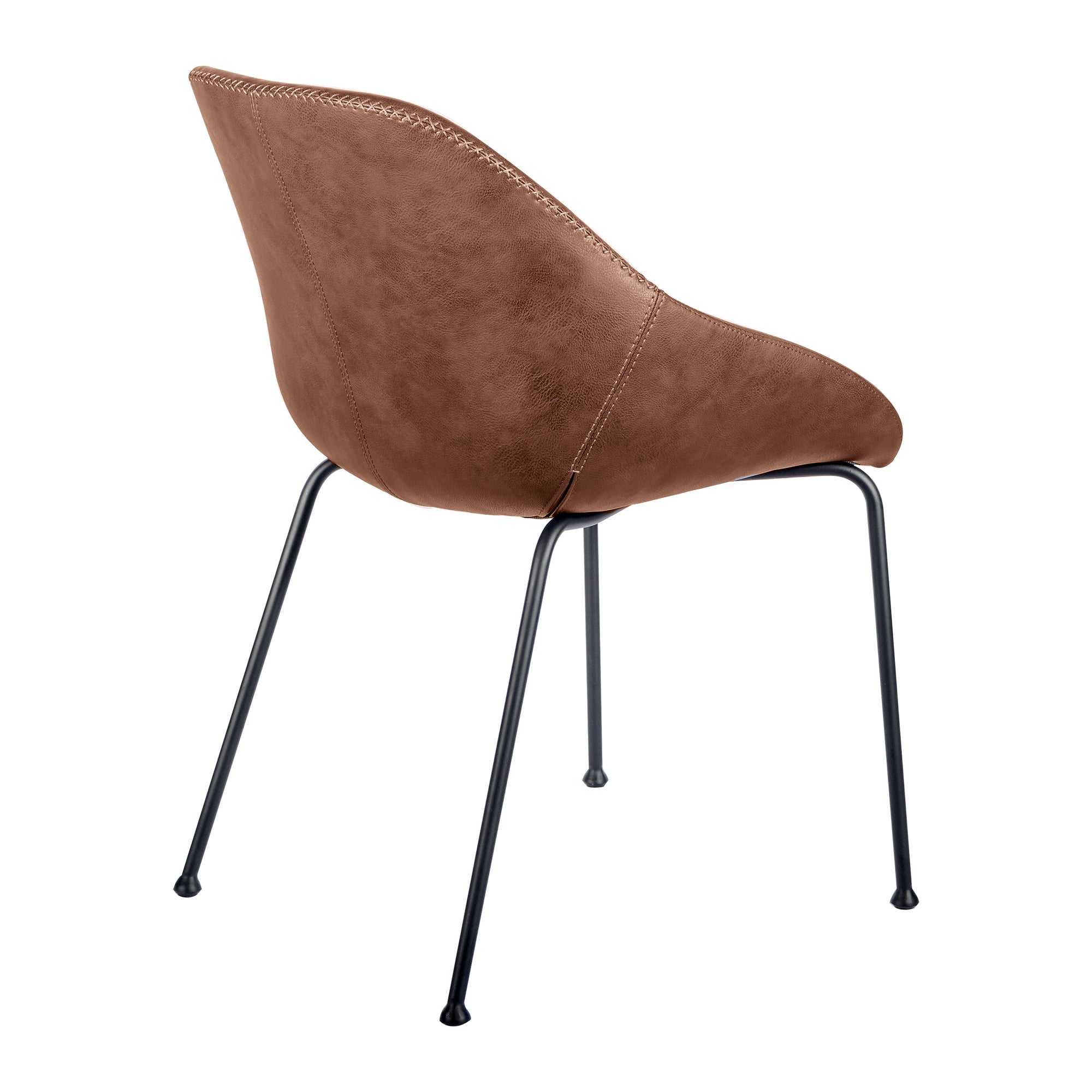 Dark Brown Conference / Guest Chair with Black Steel Base (Set of 2)