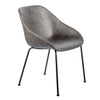 Dark Gray Conference / Guest Chair with Black Steel Base (Set of 2)