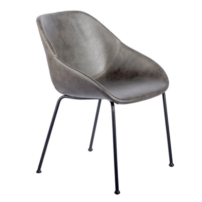 Dark Gray Conference / Guest Chair with Black Steel Base (Set of 2)