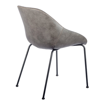 Dark Gray Conference / Guest Chair with Black Steel Base (Set of 2)