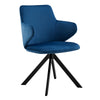 Blue Velvet Swiveling Conference Chair