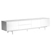 82" Low-Profile White Lacquer Storage Credenza