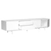 82" Low-Profile White Lacquer Storage Credenza