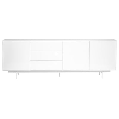 Gorgeous 84" Office Credenza w/ White Lacquer