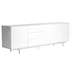 Gorgeous 84" Office Credenza w/ White Lacquer