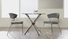 Gray Leatherette Guest or Conference Chair w/ Curved Back (Set of 4)
