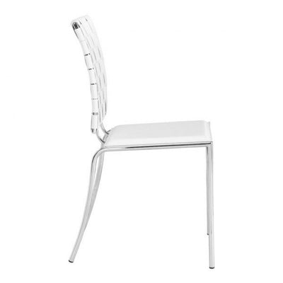 Modern Crisscross White Guest or Conference Chair (Set of 4)