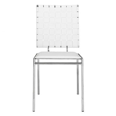 Modern Crisscross White Guest or Conference Chair (Set of 4)