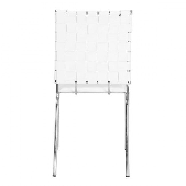 Modern Crisscross White Guest or Conference Chair (Set of 4)