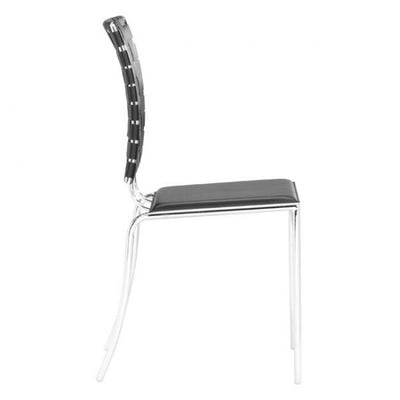 Modern Crisscross Black Guest or Conference Chair (Set of 4)