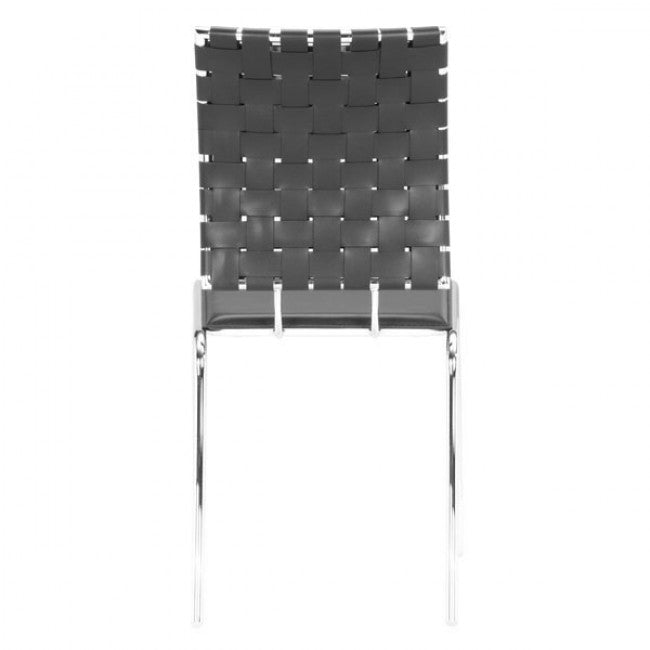 Modern Crisscross Black Guest or Conference Chair (Set of 4)